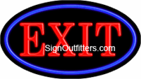 Exit Neon Sign - Flashing Design