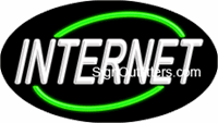 Internet Neon Sign - Flashing Design