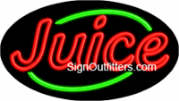 Juice Neon Sign - Flashing Design
