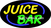 Juice Bar Neon Sign - Flashing Design