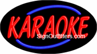 Karaoke Neon Sign - Flashing Design
