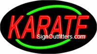 Karate Neon Sign - Flashing Design