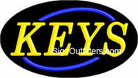 Keys Neon Sign - Flashing Design