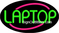 Laptop Neon Sign - Flashing Design