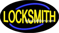 Locksmith Neon Sign - Flashing Design