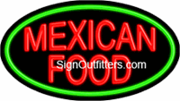 Mexican Food Neon Sign - Flashing Design