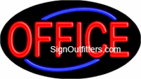 Office Neon Sign - Flashing Design
