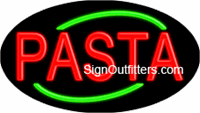 Pasta Neon Sign - Flashing Design