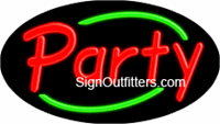 Party Neon Sign - Flashing Design