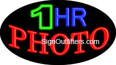1 Hr Photo Neon Sign - Flashing Design