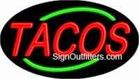Tacos Neon Sign - Flashing Design
