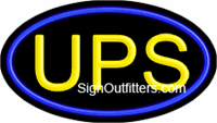 UPS Neon Sign - Flashing Design