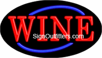 Wine Neon Sign - Flashing Design
