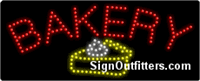 Bakery with Pie Graphic LED Sign - Regular Design