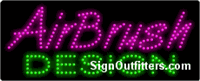 Airbrush Design in Italic Font LED Sign - Regular Design