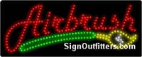 Airbrush with brush graphic LED Sign - Regular Design