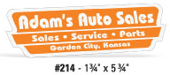 Chrome Stock Shape Auto Decal - Modern Looking