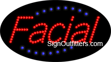 Facial LED Sign - Flashing Design