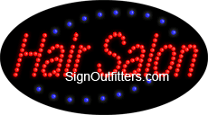 Hair Salon LED Sign - Flashing Design
