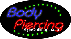 Body Piercing LED Sign - Flashing Design