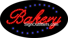 Bakery with script font LED Sign - Flashing Design