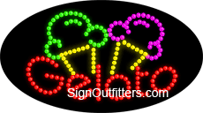Gelato LED Sign - Flashing Design