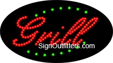 Grill LED Sign - Flashing Design