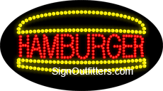 Hamburger LED Sign - Flashing Design