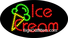 Ice Cream LED Sign - Flashing Design