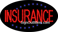 Insurance LED Sign - Flashing Design