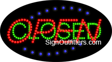 Open/Closed LED Sign - Flashing Design