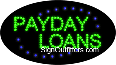 Payday Loans LED Sign - Flashing Design