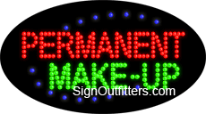 Permanent Make-Up LED Sign - Flashing Design