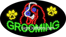 Grooming LED Sign - Flashing Design