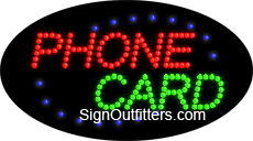 Phone Card LED Sign - Flashing Design