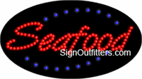 Seafood LED Sign - Flashing Design