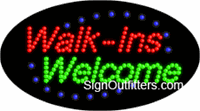 Walk-Ins Welcome LED Sign - Flashing Design