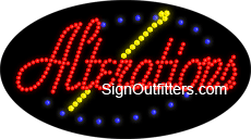 Alterations LED Sign - Flashing Design