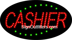 Cashier LED Sign - Flashing Design