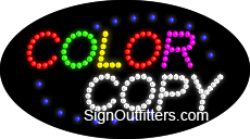 Color Copy LED Sign - Flashing Design