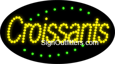 Croissants LED Sign - Flashing Design