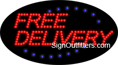 Free Delivery LED Sign - Flashing Design