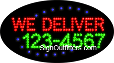 We Deliver LED Sign - Flashing Design
