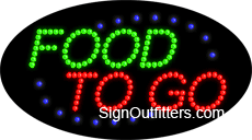 Food To Go LED Sign - Flashing Design