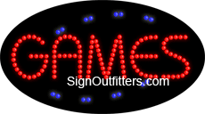 Games LED Sign - Flashing Design