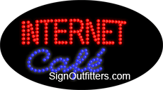 Internet Cafe LED Sign - Flashing Design