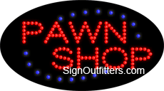 Pawn Shop LED Sign - Flashing Design