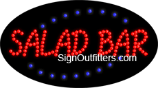 Salad Bar LED Sign - Flashing Design