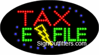 Tax E File LED Sign - Flashing Design