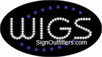 Wigs LED Sign - Flashing Design